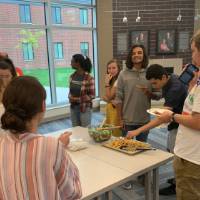 Students eating food in Holton Hooker Multipurpose Room